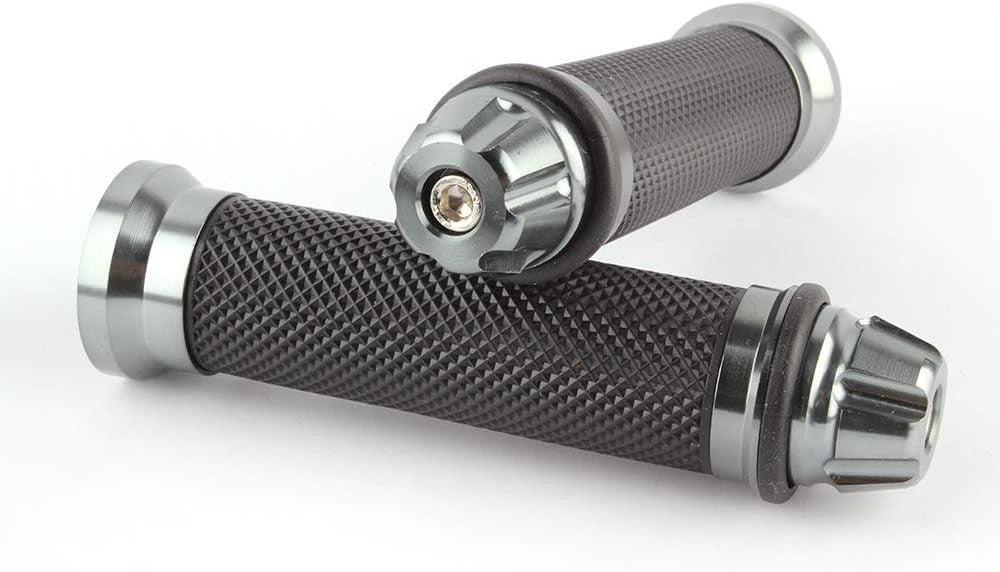 Titanium 7/8" 1" Handlebar Hand Grip Rubber Gel For Honda Suzuki Kawasaki Yamaha