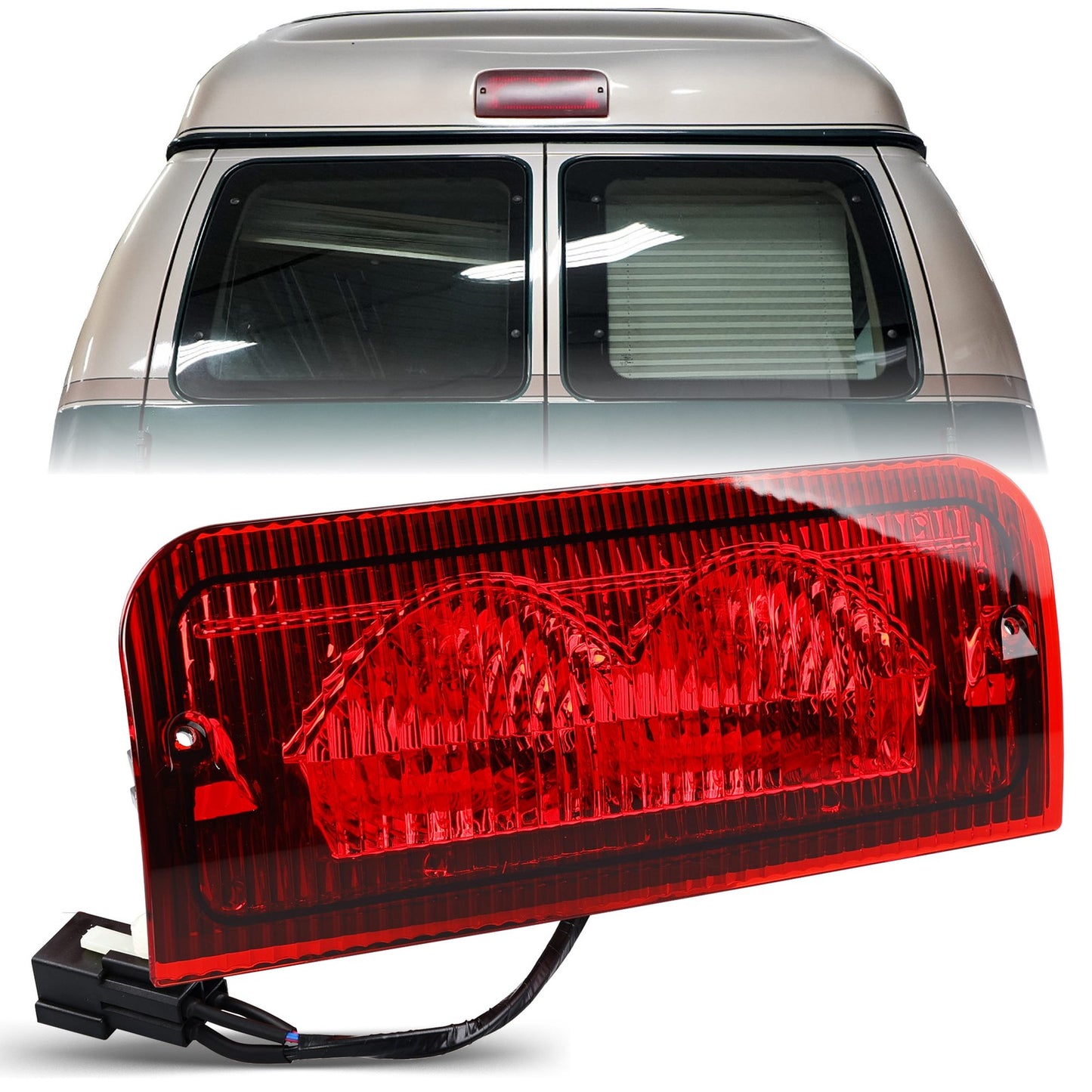 923-290 Rear Roof Mounted Third Brake Light For 1992-2022 Ford E-150 E-250 E-350