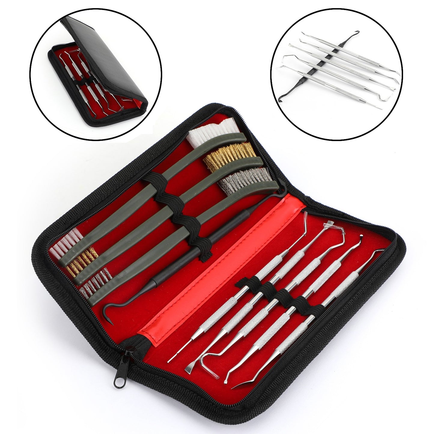 9X Gun Cleaning Kit For Rifle Pistol Handgun Shotgun Cleaning Set Gun Brush