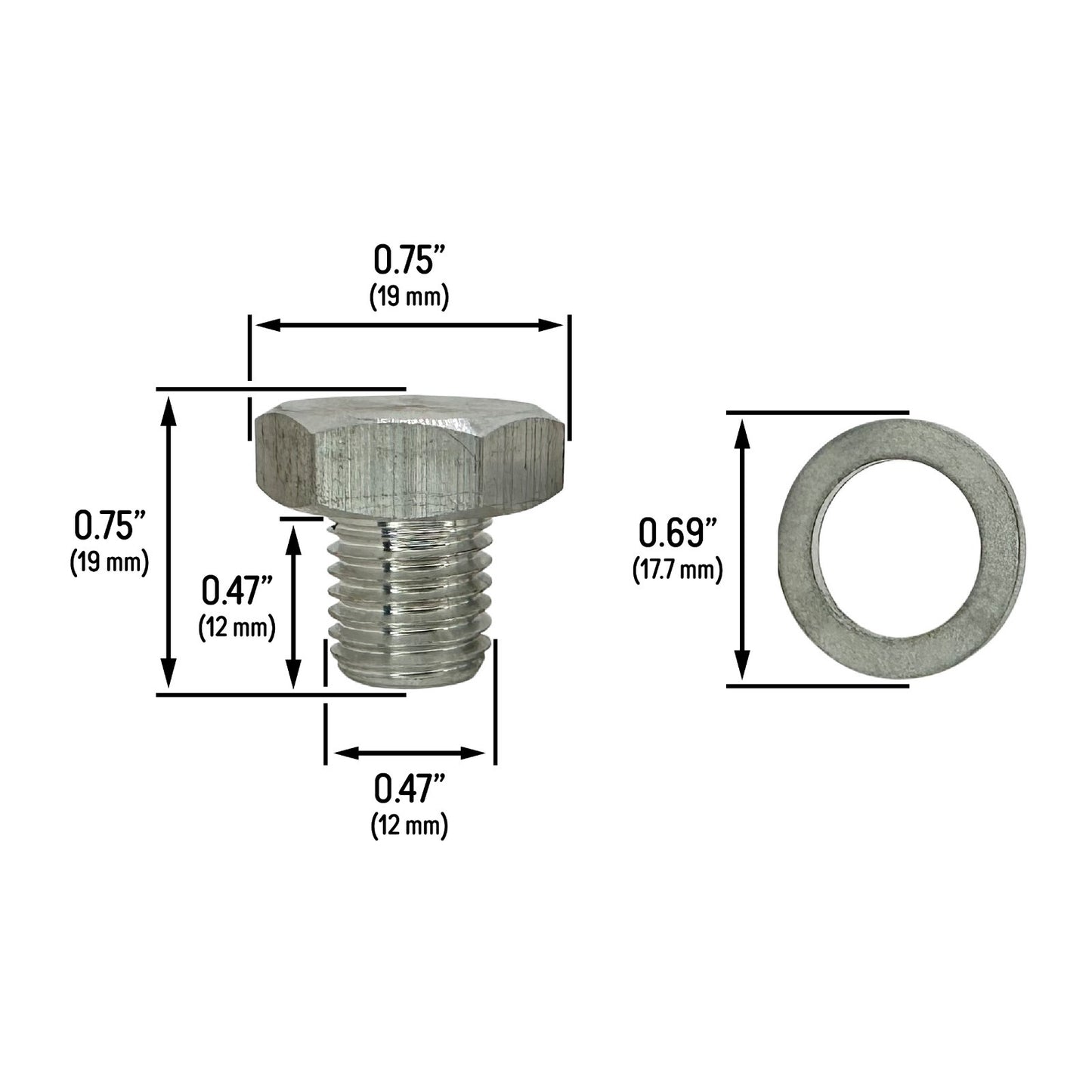 Coolant Temperature Sensor Plug for All Chevy GM, LS Vortec 97-14 Engine M12x1.5