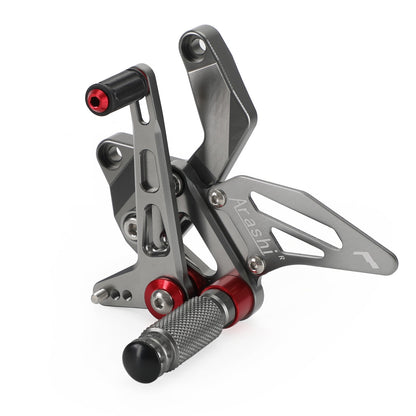 Aluminum Gray Rear Sets Footpegs Footrest For Kawasaki Z900 Z 900 2021 2022
