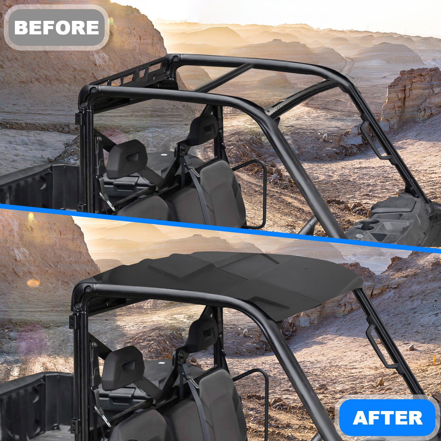 Solid Spare Black Hard Roof For Polaris Ranger XP 1000/900/570 Brutus 2013-2025 #2882911