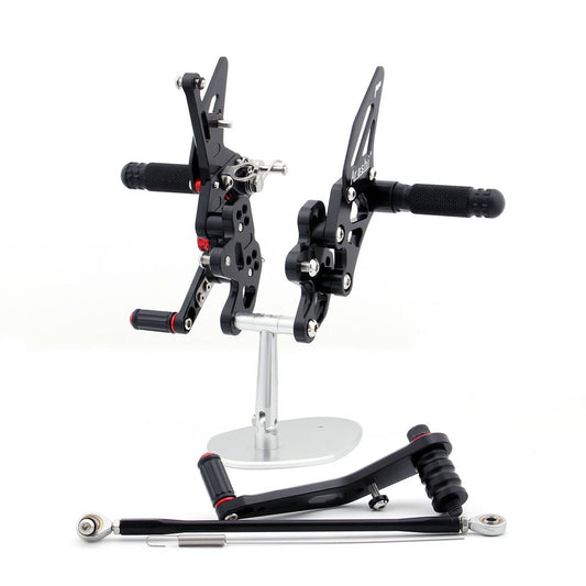 Solid Spare Rearset Rear set Fit For Suzuki GSXR GSX-R 600/750 2006-2010 Black