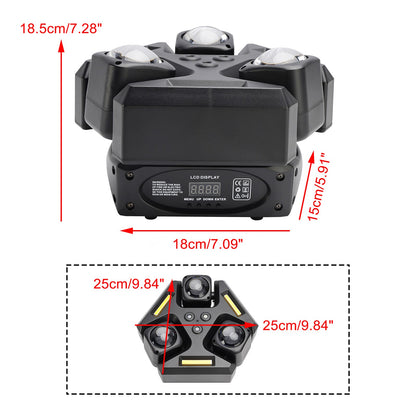 150W RGBW Rotating Laser Light DJ Stage Effect Party Beam Disco Show Bar Light