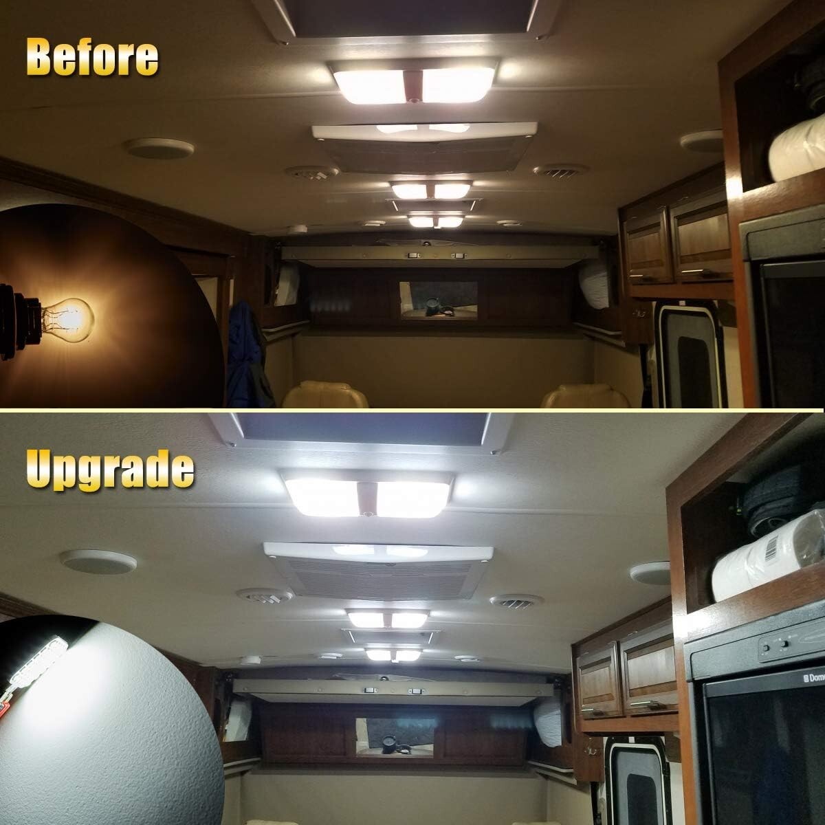20x Super White LED T10/921/194 36SMD RV Camper Trailer Interior Light Bulbs 12V