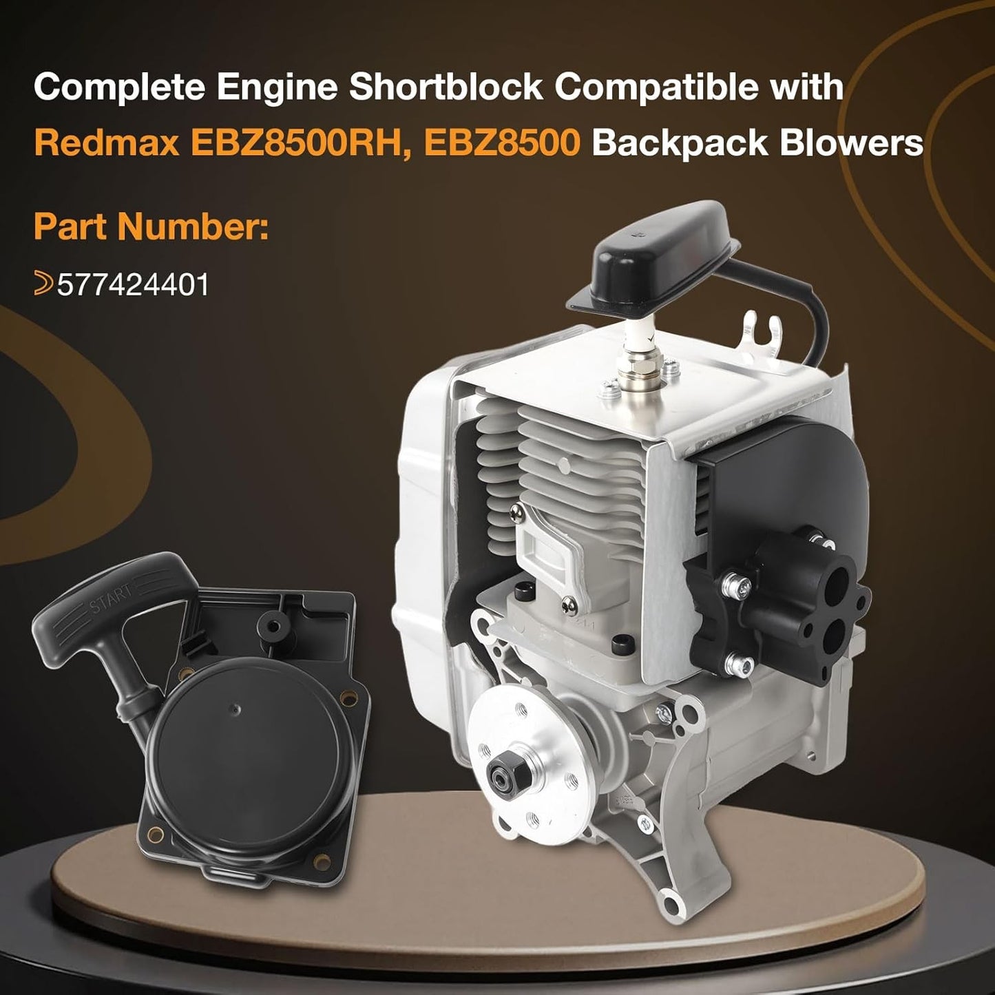 577424401 Engine Shortblock Assembly with Starter For Redmax EBZ8500 EBZ8500RH