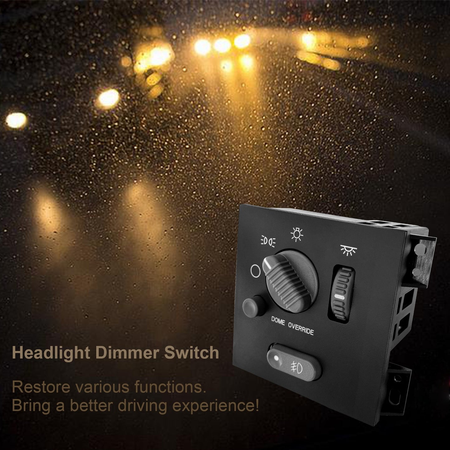 Headlight Switch w/ Fog Light For 1998-2003 Chevy S10 Blazer GMC Sonoma 15755954