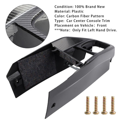 Car Center Console Trim 1J1863201D For VW Golf Jetta Carbon Fiber Pattern