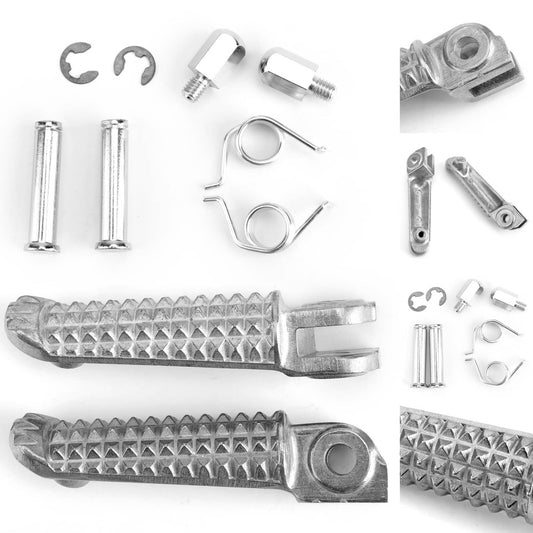 Solid Spare Front Foot Peg Footrest For Yamaha YZF R1 1998-2014 R6 1999-14 R6S 03-08 Silver