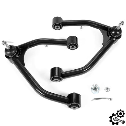 Solid Spare Front Upper Control Arms For Silverado Sierra 2007-2018 2WD 4WD LH&RH 2-4" Lift