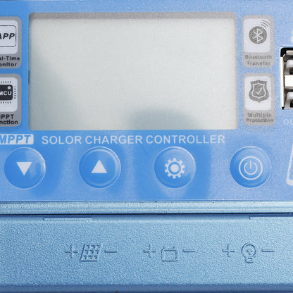 30A MPPT Bluetooth APP Solar Charge Controller Charger Fits 12V-60V Battery Blue