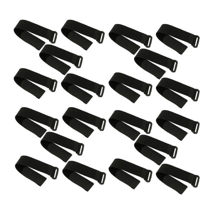 Bulk Pack 20 Reusable Fastening Cable Straps with Buckle  Width 3/4" Length 10"