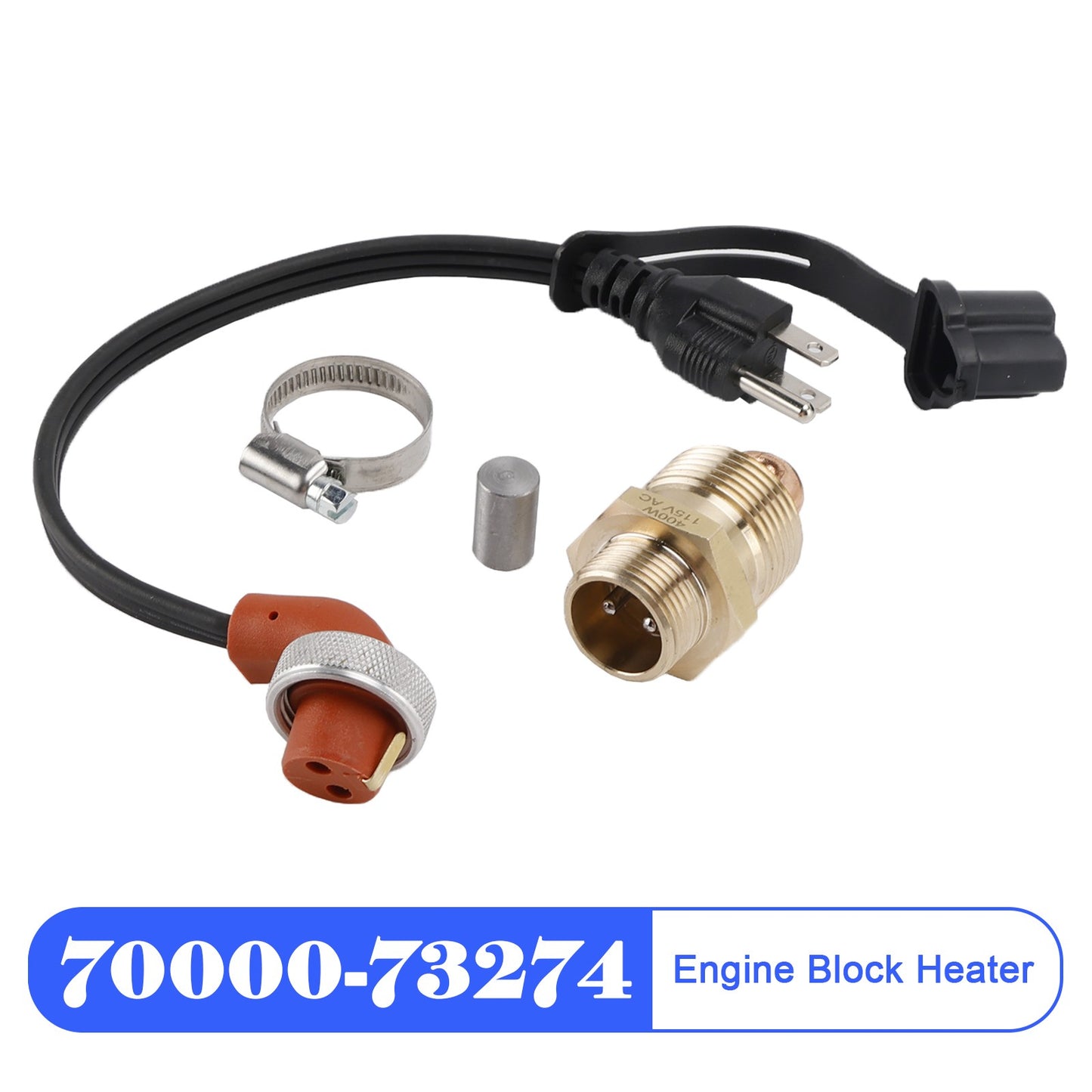 70000-73274 Engine Block Heater for Kubota B20 B26 B1550 B1700 115V 400W