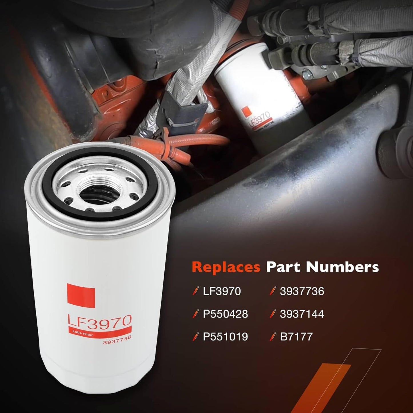 4X LF3970 Oil Filter For Fleetguard Cummins ISB QSB 5.9L 6.7L Diesel Engine