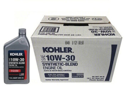 Solid Spare Kohler OEM 25 357 64-S 10W-30 Command UD Synthetic Engine Oil Quart - 12 PACK