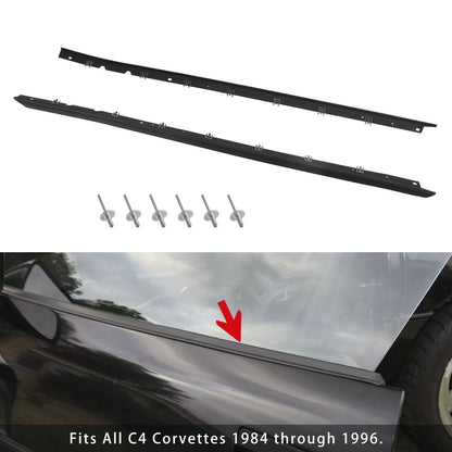 Driver + Passenger Sides Door Panel Outer Window Seals For Corvette 1984-1996 95