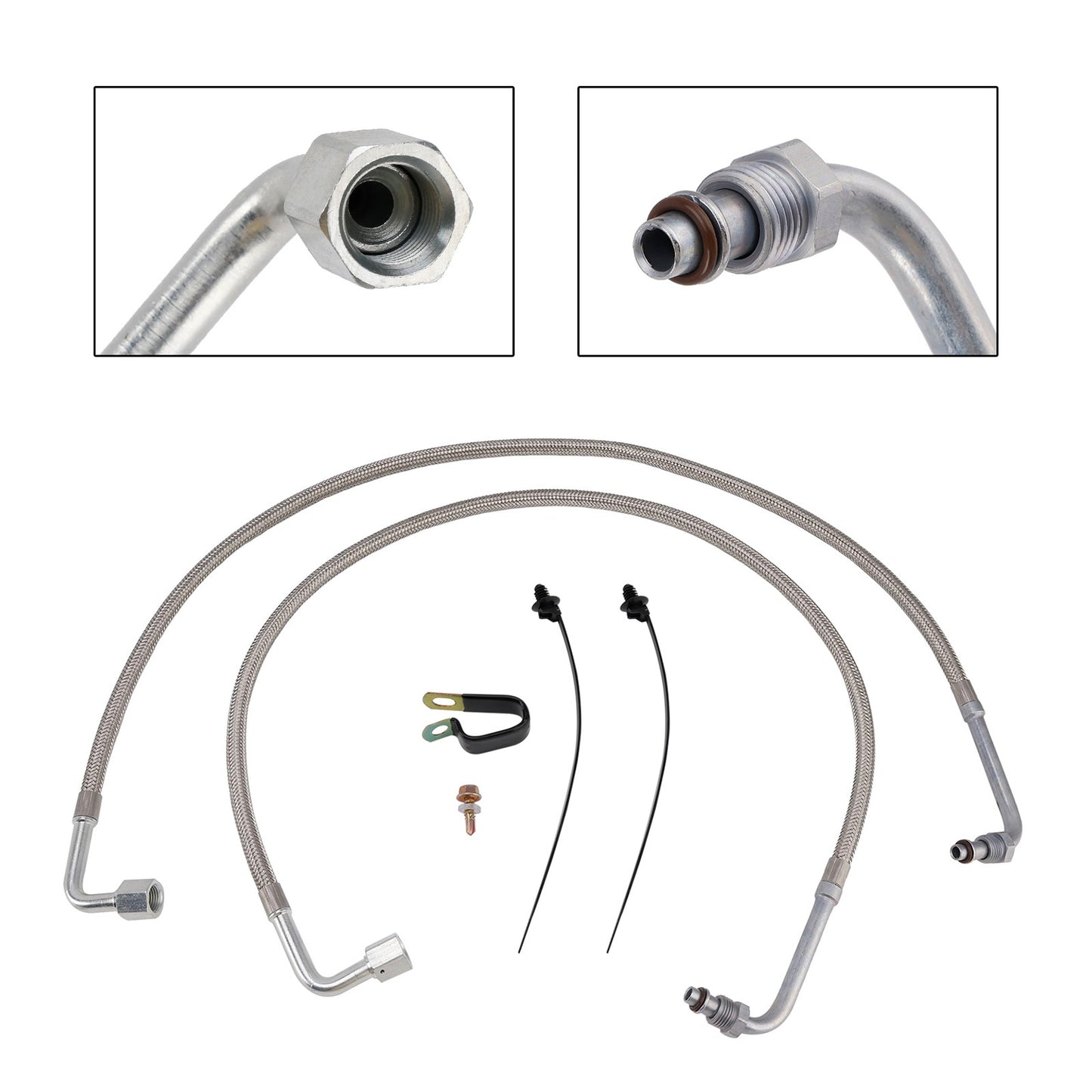 2X Oil Hose Oil Cooler Lines 2204030 5412355 For Polaris Trail Boss 330 03-08