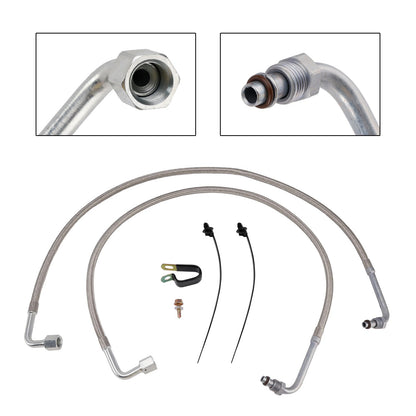 2X Oil Hose Oil Cooler Lines 2204030 5412355 For Polaris Trail Boss 330 03-08