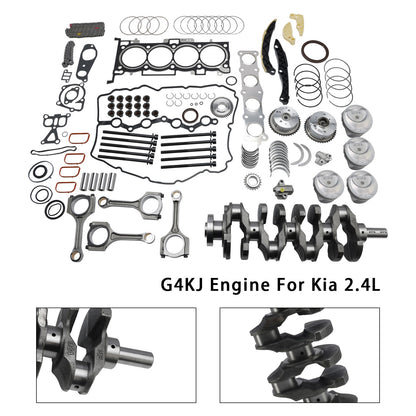 G4KJ Engine Overhaul Rebuild Kit w/Crankshaft & Rods & Timing Kit For Kia 2.4L