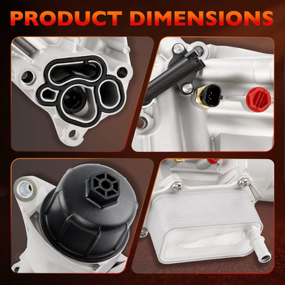 68624177AA Engine Oil Cooler Filter Housing For 2014-19 Ram 1500 3.0L V6 DIESEL