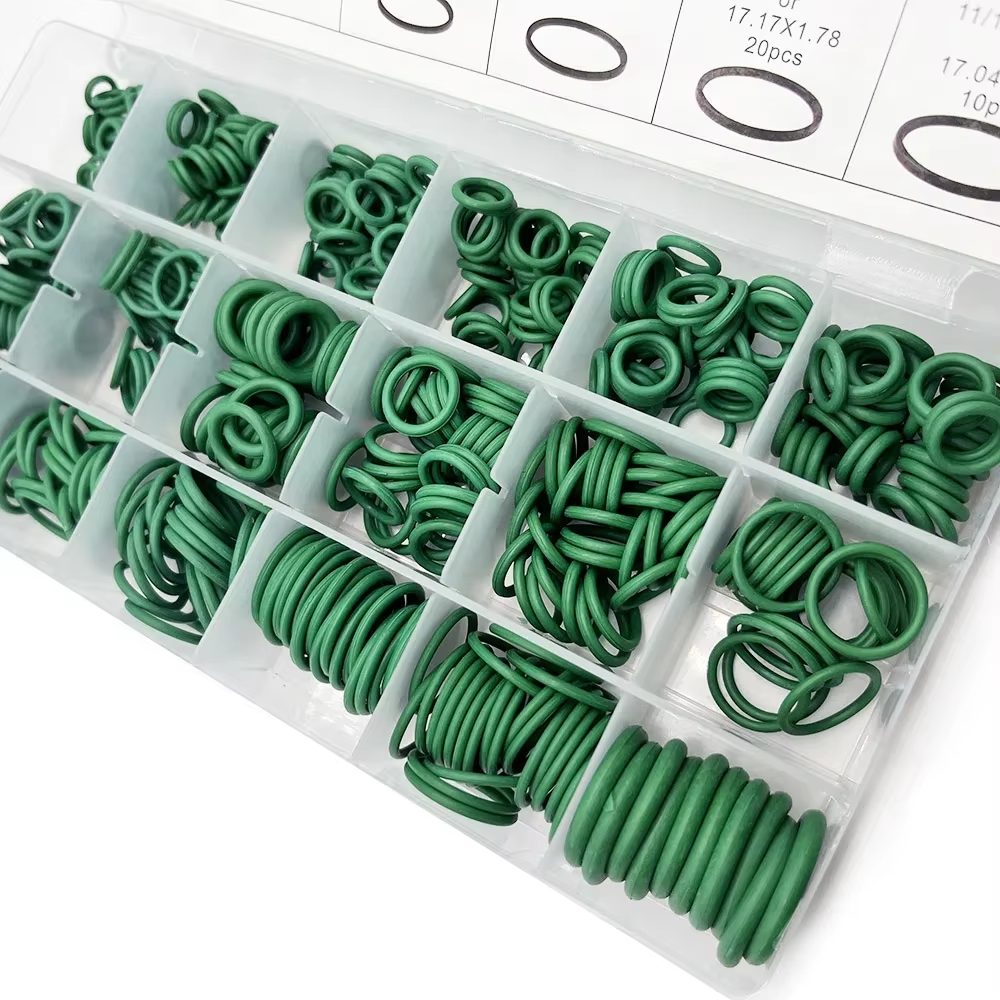 530PCS Green HNBR O-Rings Assortment Kit 18 Sizes for A/C Compressor