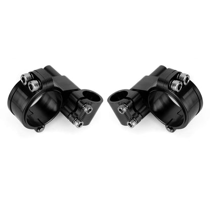 CNC Motorcycle 51mm Fork Clip on Clip ons Handlebar Heads Mount Clamp Universal