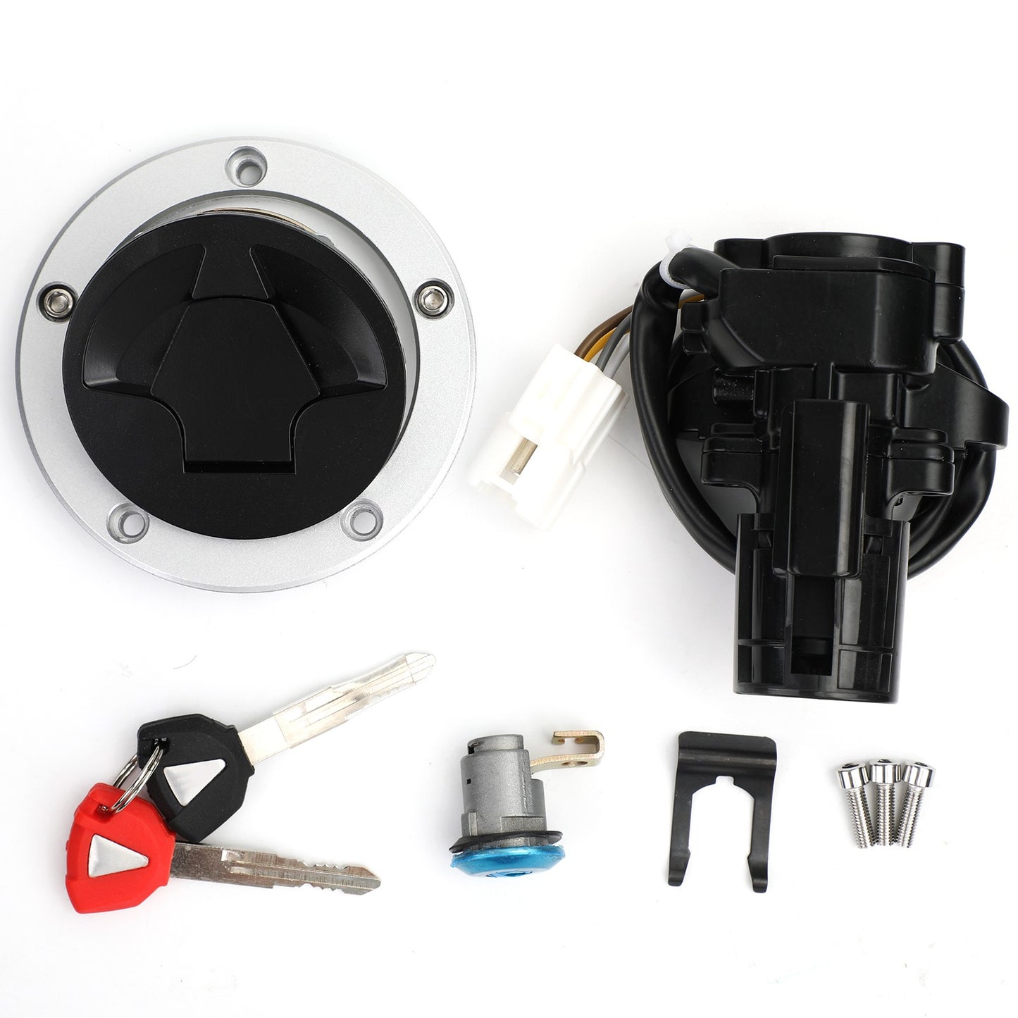 Ignition Switch Fuel Gas Cap Seat Lock Set for Kawasaki ZX636 ZX1000 Ninja 11-19