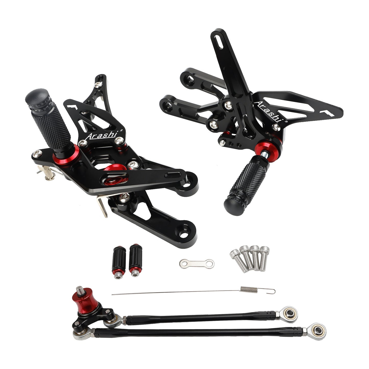 Black Rear Sets Footpegs Footrest For Honda CBR600RR 03-06 CBR1000RR 04-07