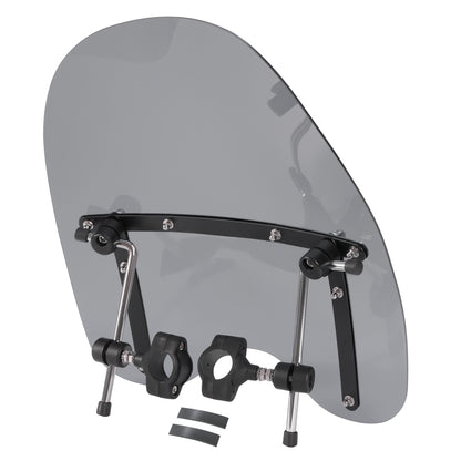 Solid Spare Smoke 18"x16" Motorcycle Windshield For Yamaha V Star Honda Valkyrie 1500 1800
