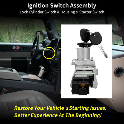 Ignition Lock Cylinder Switch & Housing For 03-07 Chevy Silverado GMC Sierra
