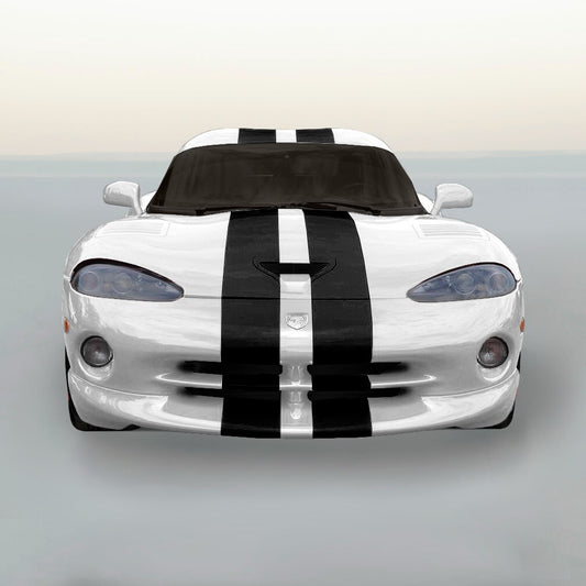 Solid Spare 8" BLACK CARBON FIBER VINYL RALLY STRIPES RACING STRIPE KIT For DODGE VIPER