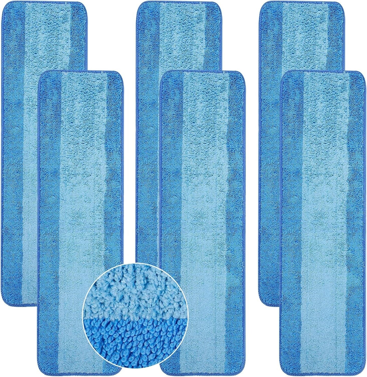 6 Pack Replacement Microfiber Cleaning Pads For Bona Mop 18 Inch Reusable Tools