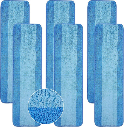 6 Pack Replacement Microfiber Cleaning Pads For Bona Mop 18 Inch Reusable Tools