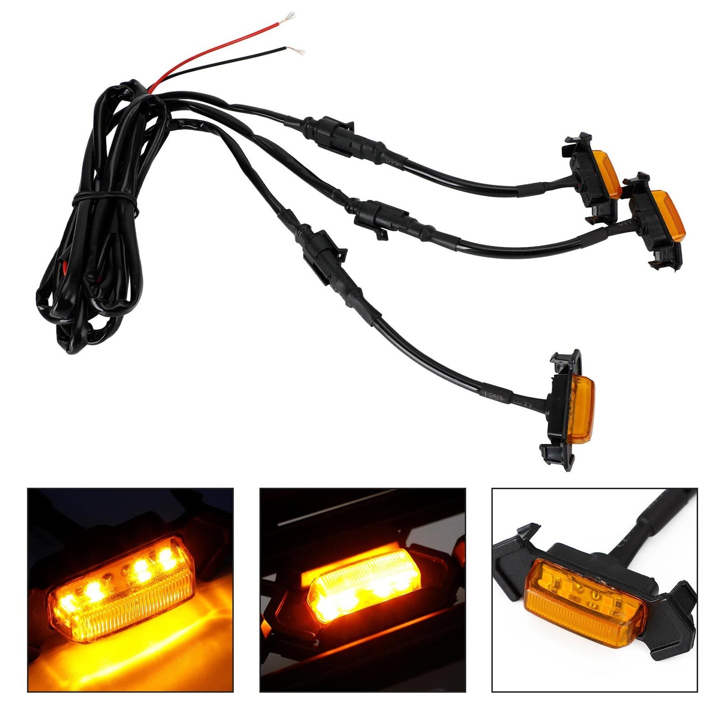 ??3PCS Front Bumper Hood Grille LED Lights For Toyota Tacoma 01-11 16-23 TRD PRO
