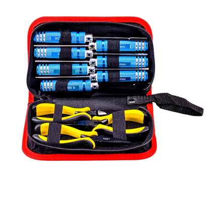 10Pcs RC Tools Kits Screwdriver Pliers Hex Repair Box Set for RC Car Traxxas