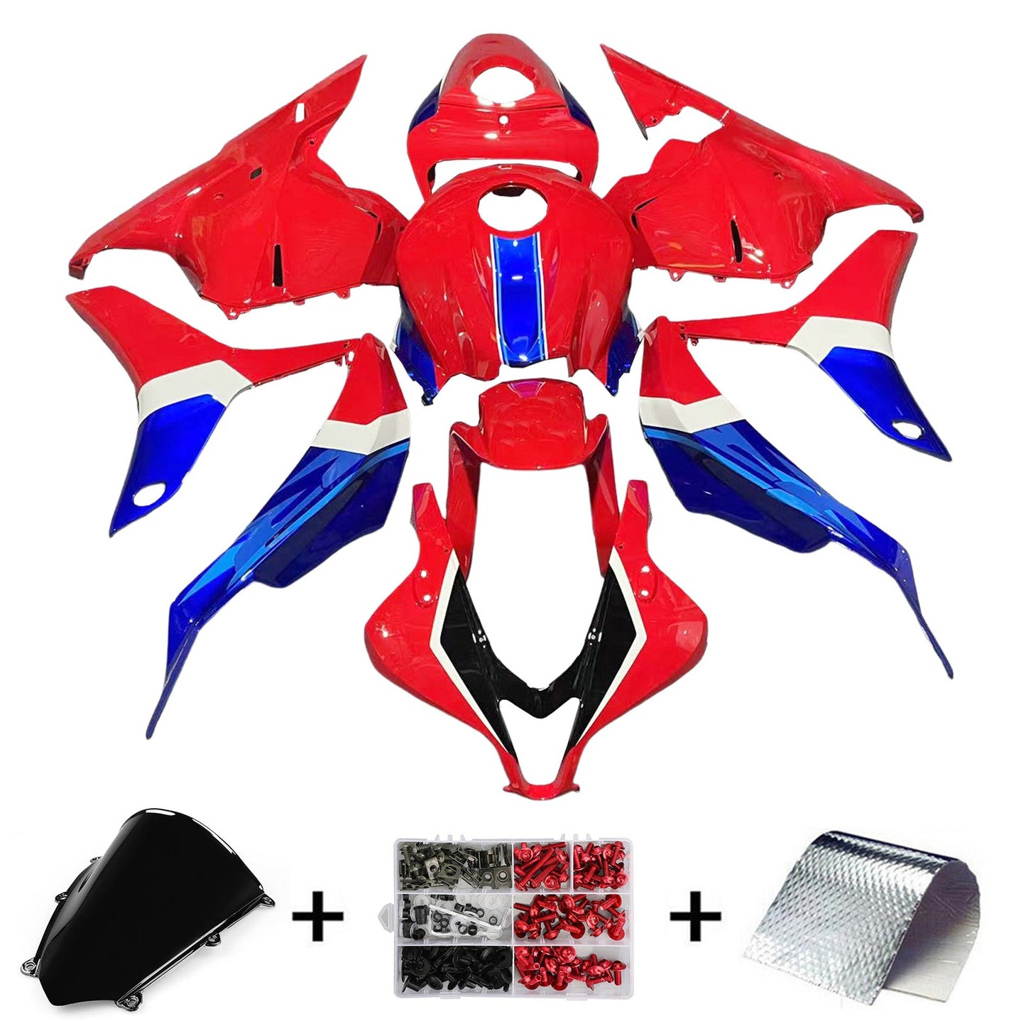 Amotopart Injection Fairing Kit Bodywork ABS For Honda CBR600RR 2009-2012 F5 red