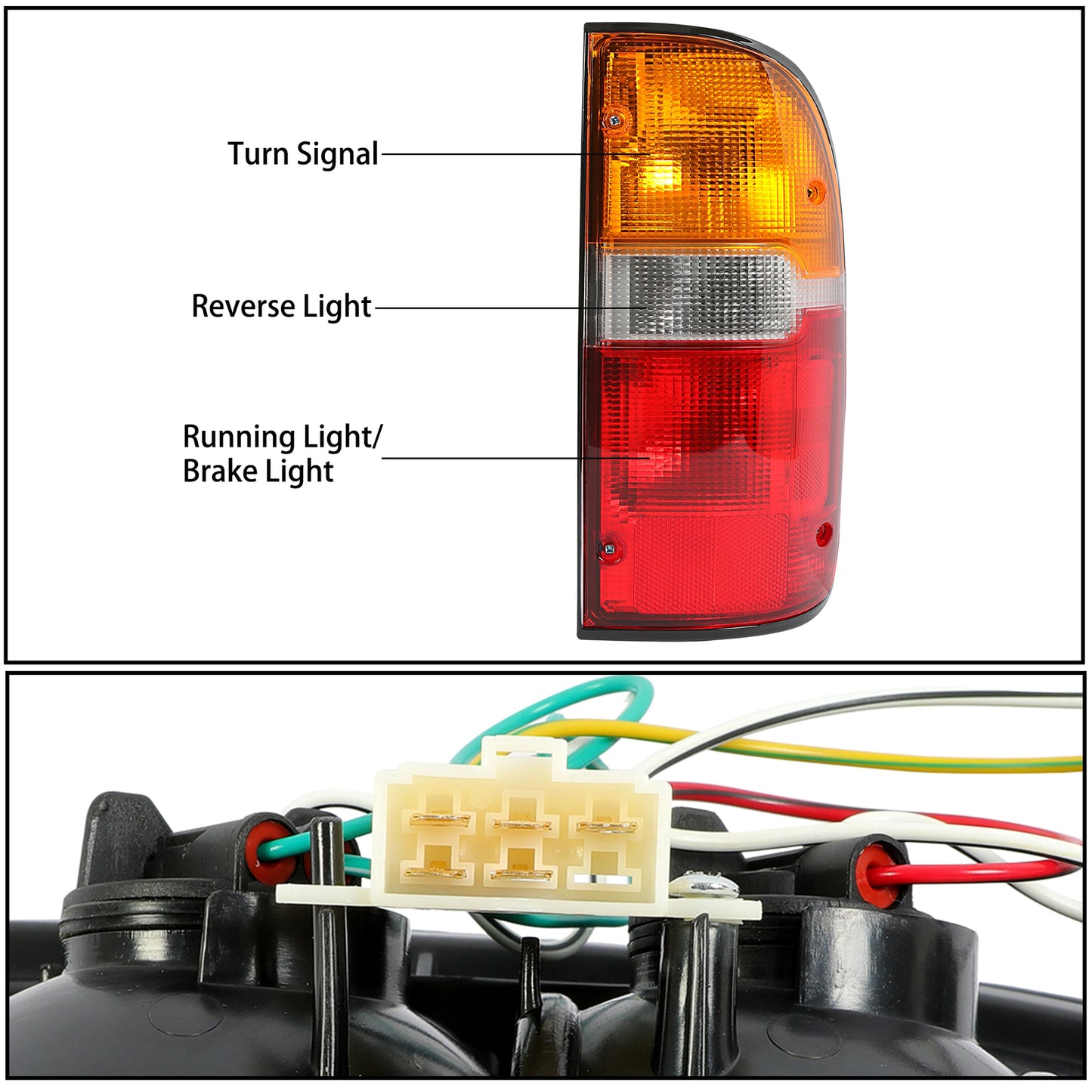 Solid Spare Passenger Side Tail Light Lamp w/Bulb For Toyota Tacoma 1995-2000 Right DOT/SAE