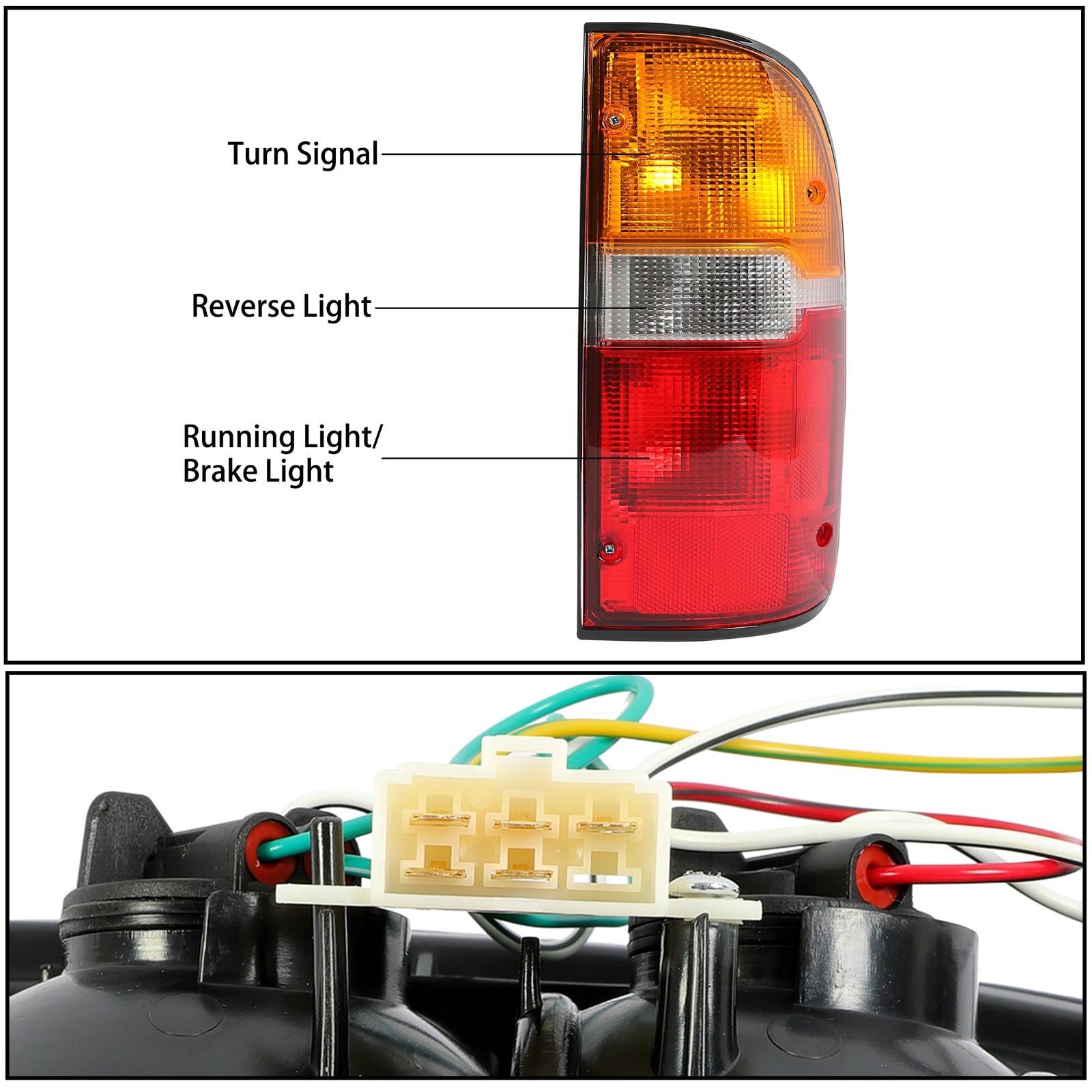 Solid Spare Passenger Side Tail Light Lamp w/Bulb For Toyota Tacoma 1995-2000 Right DOT/SAE