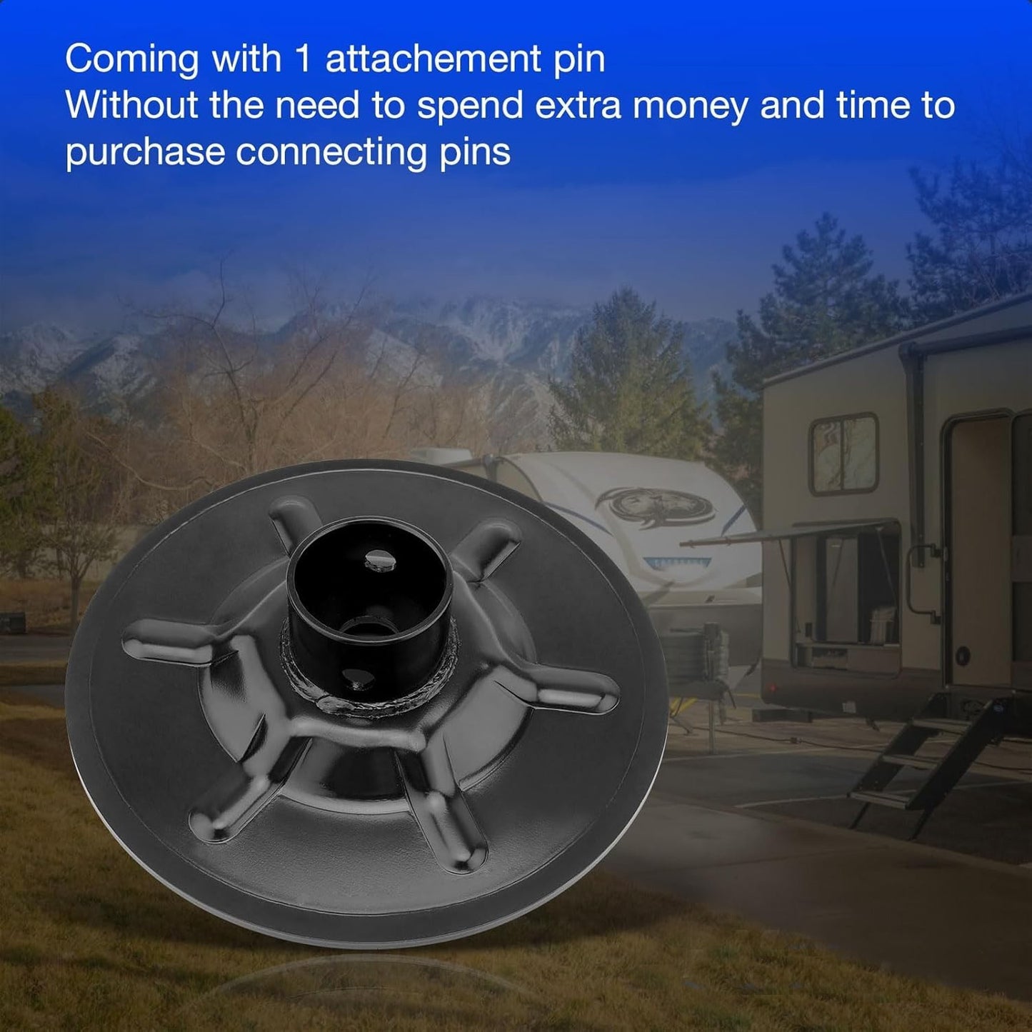 9 in Rear Jack Foot Pad For 2" I.D Round Tube LC Hall Effect Ground Control 3.0