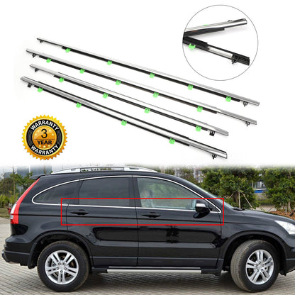 Chrome Weatherstrip Window Moulding Trimeal Belt Fits Honda CR-V CRV 2007-11