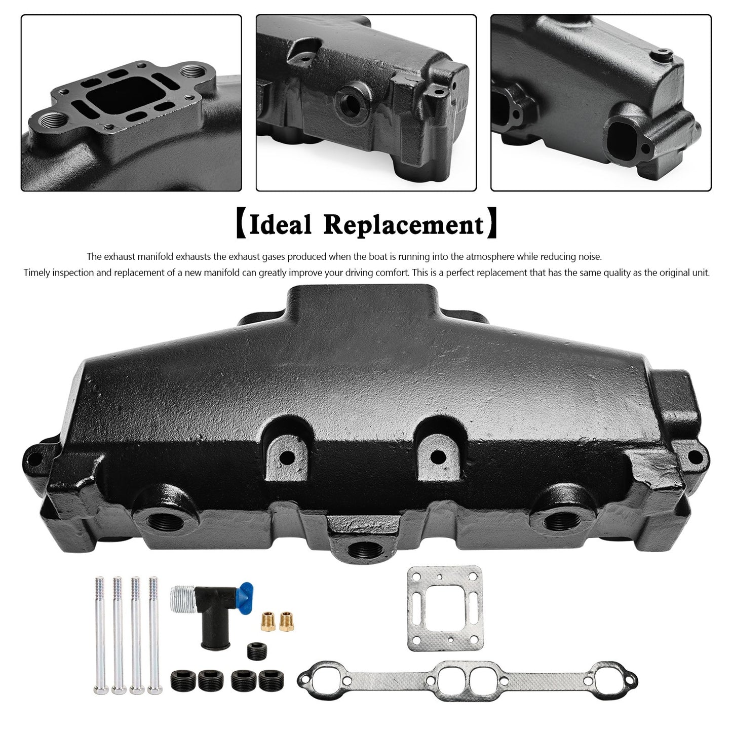 Marine Exhaust Manifold 18-1953-2 87114 860246 For MCM/MIE GM V8 (305, 377 CID)