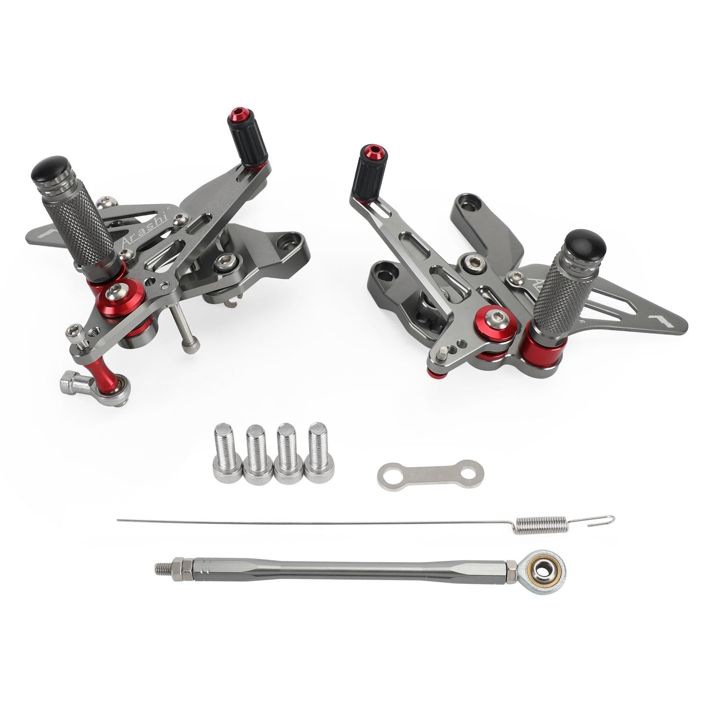 Aluminum Gray Rear Sets Footpegs Footrest For Kawasaki Z900 Z 900 2021 2022