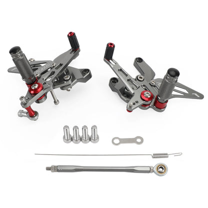 Aluminum Gray Rear Sets Footpegs Footrest For Kawasaki Z900 Z 900 2021 2022