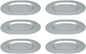 6x Trunk Floor Pan Oval Drain Plug Plate For A-body Chevelle GTO 442 GS 1967-72