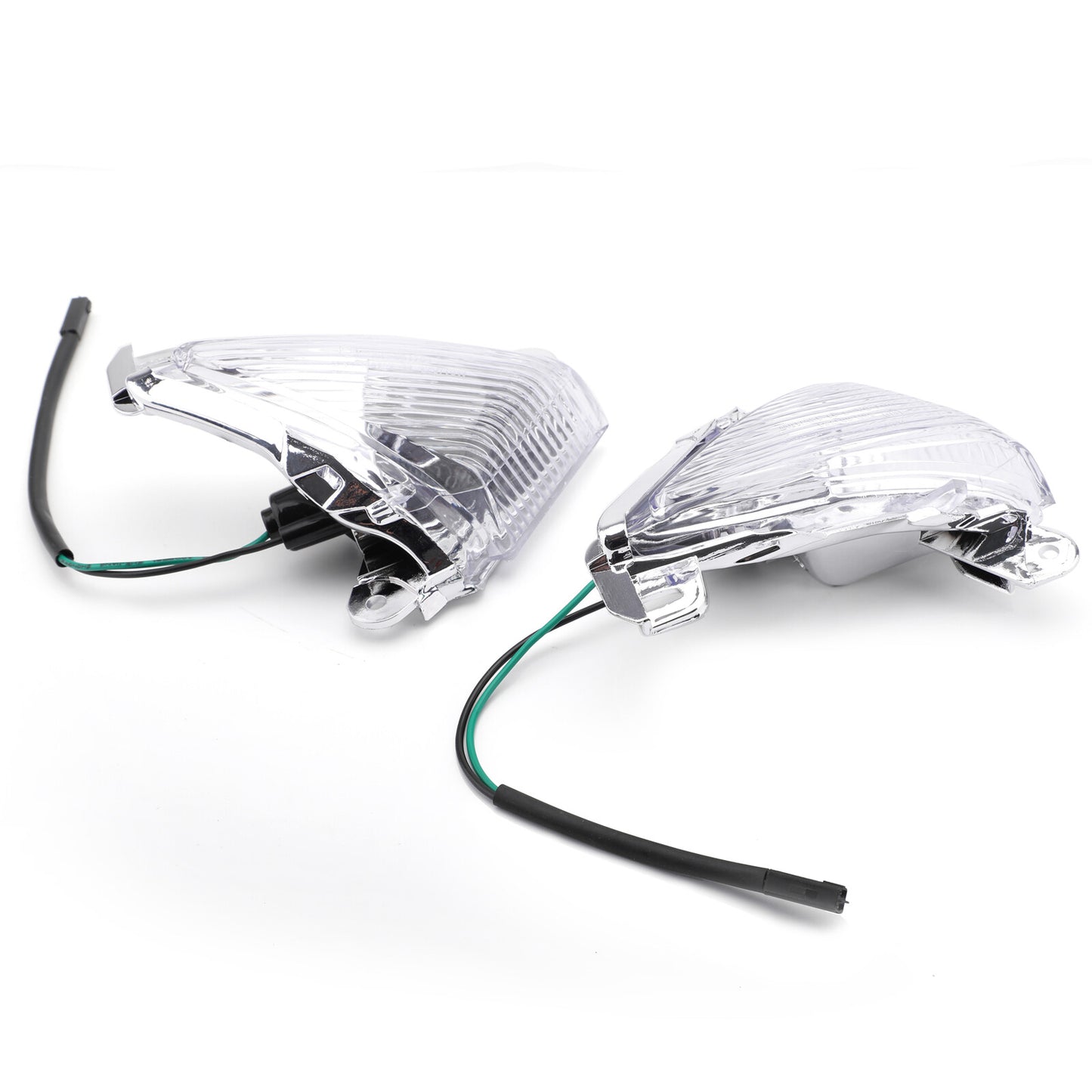 Clear Front Turn Signals lens Fits Kawasaki ZX14R ZX6R Ninja 650F Concours
