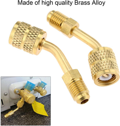 R410a Adapter For Mini Split HVAC System 5/16 Female Quick Couplers X 1/4-Male