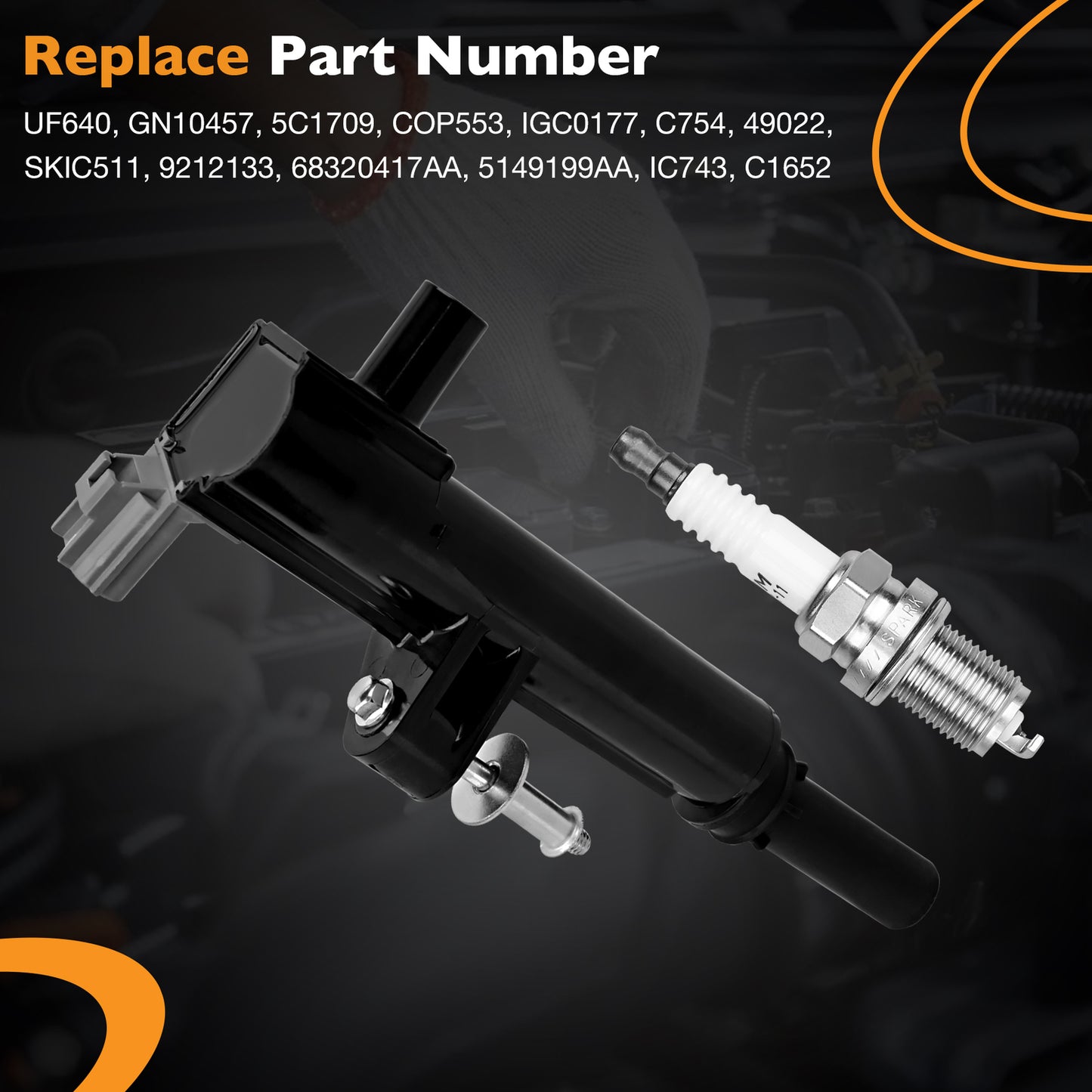 3X UF640 Ignition Coils & Spark Plug Pack & Wire For Dodge Durango  Jeep Liberty