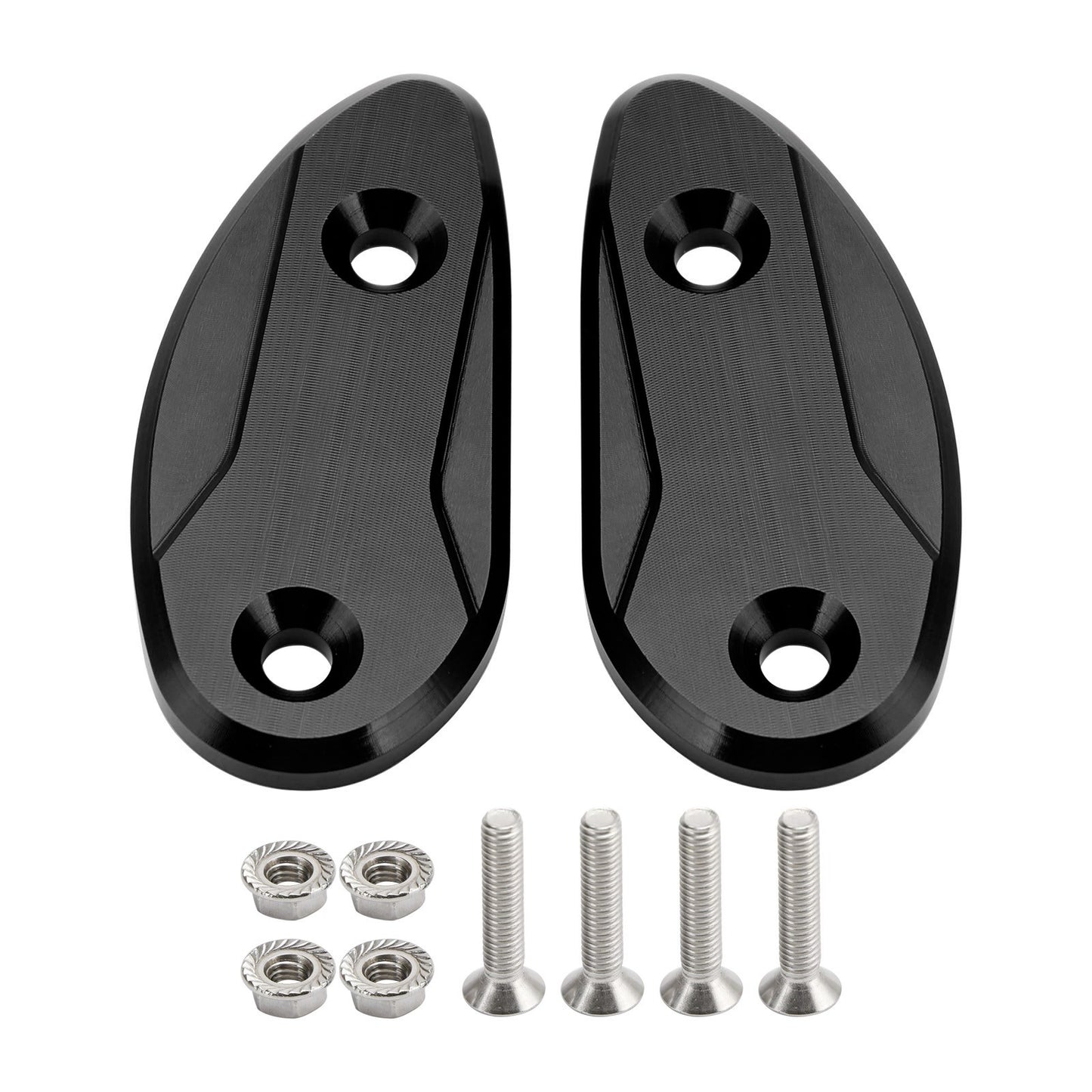 Black mirror delete blanking block off plates fits Honda CBR1000RR 2008-2023