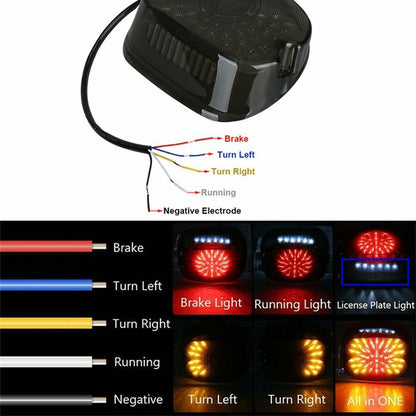 Smoke LED Tail Light Brake Turn Signal for Harley Touring Dyna Softail Sportster