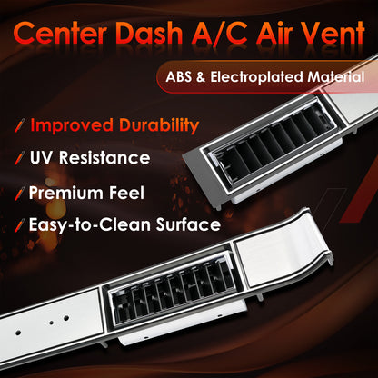 Center Dash A/C Air Vent Trim Plate For 81-91 Chevy Silverado GMC C/K 1500 2500